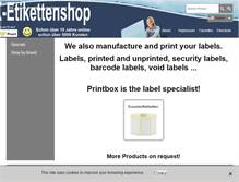 Tablet Screenshot of printbox-etiketten.biz